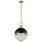 Nuvo Everton 2-Light Pendant 14 in. Matte Black & Brass Etched Opal Glass 60/7878 - alternate 4